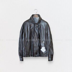 Brunello Cucinelli Leather Jacket Metallic Top Monili  Women 42 M